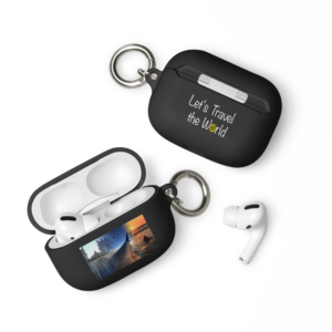 Let's Travel the World rubber case for AirPods