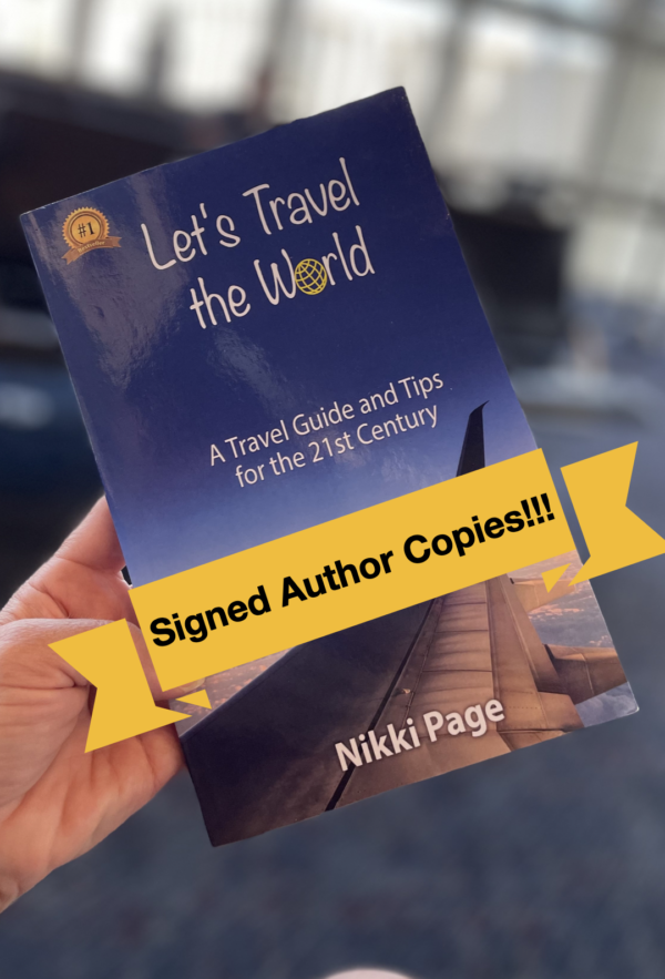 Signed author copy, Let's Travel the World in Las Vegas airport Signed Author