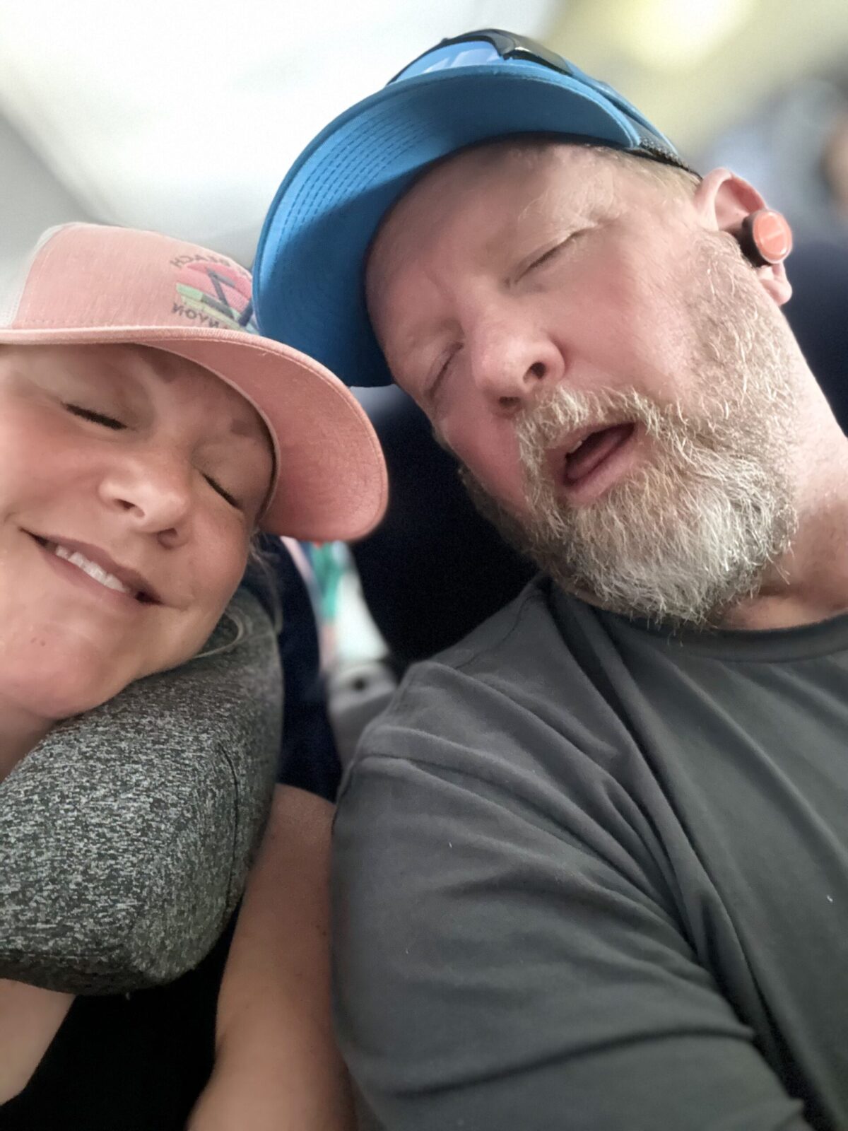 Michele & Chuck, sleeping on airplane, Memory Foam Neck Pillow