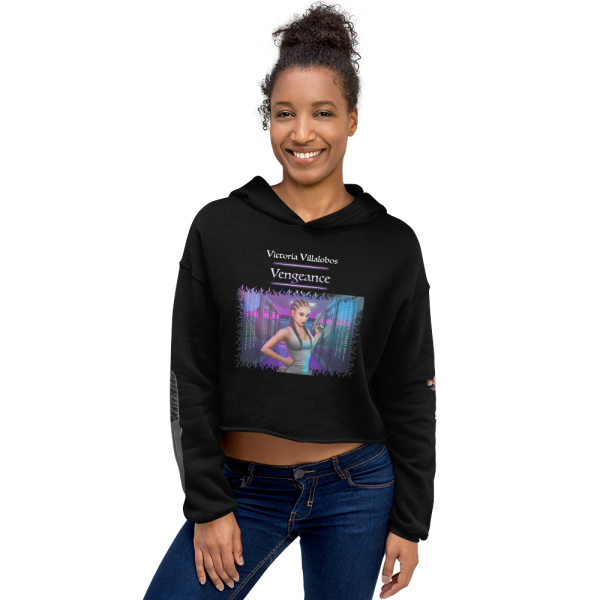 Victoria Villalobos - Retribution, women's cropped hoodie storm back