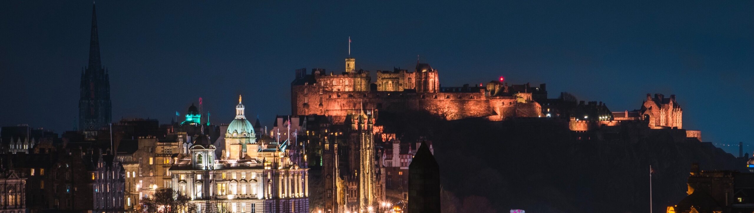 Edinburgh Castle at night: Photo by: Roan Lavery