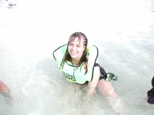 ⁨New Providence⁩, ⁨Bahamas⁩, Nassau, Travel Author Nikki Page, Swimming With the Stingrays in the Bahamas