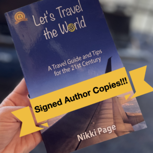 Signed author copy, Let's Travel the World in Las Vegas airport Signed Author