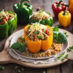 Hearty Quinoa Yellow Stuffed Bell Peppers – Vegan Dinner Delight